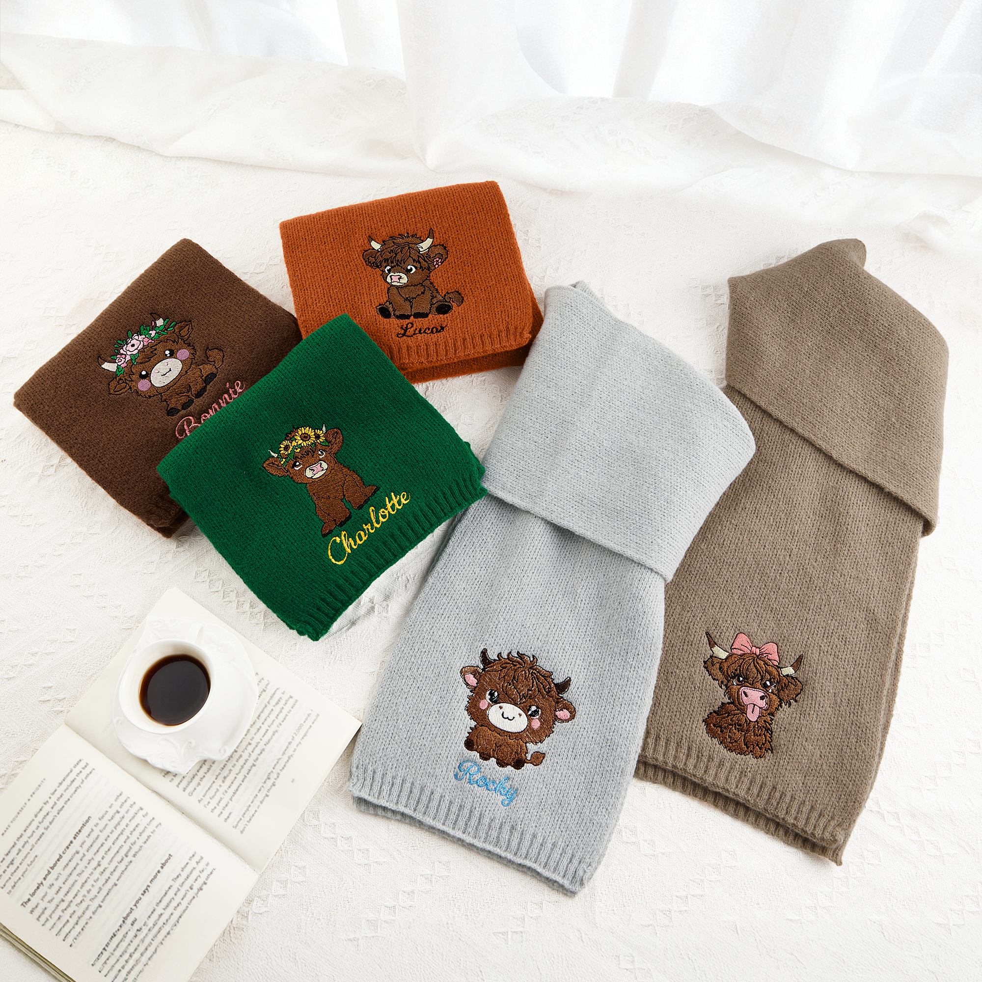Coperta ricamata personalizzata, coperta con messaggio personalizzato, regalo per una casa accogliente - Italia