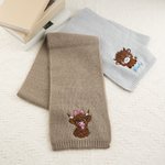 Personalised Embroidered Highland Cow Soft Warm Scarf with Name Fashion Accessory Christmas Birthday Gift for Highland Cow Lover