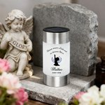 Personalisiertes Sternenkind Solar Grablicht Gartenlicht mit Silhouette Namen Text Grabschmuck Gartendeko Geschenk zum Gedenken an Geliebte Menschen