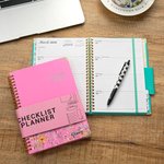 Personalisierte Multicolor Wildflower Name 2026 Planer Spiral A5 Notebook mit wöchentlichen monatlichen Planer Seiten Festival Geburtstag Geschenk für Freunde Familie