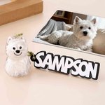 Henkilökohtainen koiran muotoinen lemmikkieläinten hiusten varastointi avaimenperä nimellä turkis matkamuisto muistolahja koiranomistajille lemmikkieläinten menetys