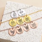 Bracciale personalizzato con nome e ritratto di animale domestico da 1 a 5 dischi regalo commemorativo o di compleanno per amanti degli animali