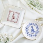 Personalizado Toile De Jouy Diseño Perro Gato Joyería Plato con Nombre Memorial Simpatía Cumpleaños Regalo para Mujeres Dueños de Mascotas