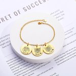 Bracciale personalizzato con nome e ritratto di animale domestico da 1 a 5 dischi regalo commemorativo o di compleanno per amanti degli animali