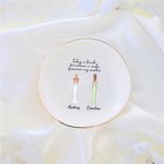 Personalized Today A Bride Tomorrow A Wife Forever My Sister Jewellery Dish with Name Home Decor Wedding Bridal Shower Gift for Bride From Bridesmaid