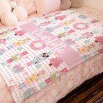 Personalized Cute Christmas Nutcracker Soft Throw Blanket with Name Home Decor Birthday Christmas Gift for Kid Girl