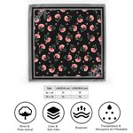 Écharpe Carrée Douce Personnalisée avec  Fleur de Naissance Vintage et Nom Accessoire de Voyage Cadeau d'Anniversaire pour Femme