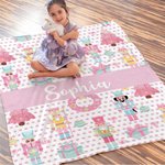Personalized Cute Christmas Nutcracker Soft Throw Blanket with Name Home Decor Birthday Christmas Gift for Kid Girl