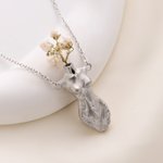 Personalised Human Sculpture Shape Necklace with Text Minimalist Jewellery Anniversary Birthday Christmas Gift for Women Men Art Lovers