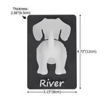 Personalized 3D-Printed Dog Silhouette Butt Dog Leash Holder with Name Wall Decor Birthday Housewarming Gift for Dog Lover Owner