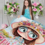 Gepersonaliseerde Cartoon Eigenzinnige Flower Girl Zachte Deken met Naam Home Decor Dagelijks Gebruik Verjaardagscadeau voor Meisjes