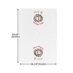 Personalized Bow Garland Christmas Tree Mahjong Waffle Tea Towel with Text Holiday Christmas Gift for Family Friend