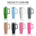 Personligt färgglatt husdjursfoto och tass 40 oz livsmedelsgodkänt rostfritt stålglas med namn Födelsedagspresent för hundkatt husdjursälskare