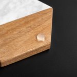 Personalized Engraved Name Acacia Marble 11 pcs Cutting Board Coaster Set with Ceramic Bowl Wooden Spoon Housewarming Gift for Family Friend