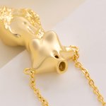 Personalised Human Sculpture Shape Necklace with Text Minimalist Jewellery Anniversary Birthday Christmas Gift for Women Men Art Lovers