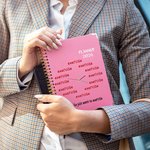 Henkilökohtainen hauska kello 2026 Planner A5 kalenteri Planner muistikirja nimi ja teksti syntymäpäivälahja perheelle ystäville