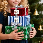 Etichette adesive personalizzate di Babbo Natale con nome Decorazione regalo Bomboniere di Natale per bambini Famiglia Amici