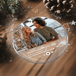 Personalised Music Player Design Photo Acrylic Ornament with Song Title Tree Decor Christmas Gift for Music Lovers Couple Family