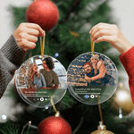 Personalised Music Player Design Photo Acrylic Ornament with Song Title Tree Decor Christmas Gift for Music Lovers Couple Family