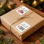 Etichette adesive personalizzate di Babbo Natale con nome Decorazione regalo Bomboniere di Natale per bambini Famiglia Amici