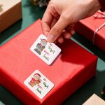 Etichette adesive personalizzate di Babbo Natale con nome Decorazione regalo Bomboniere di Natale per bambini Famiglia Amici