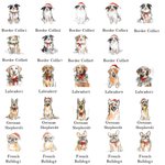 Personalised Watercolor Hand-Drawn Style Dog Christmas Tree Ornament with Name Tree Decor First Christmas Gift for Dog Lover Owner