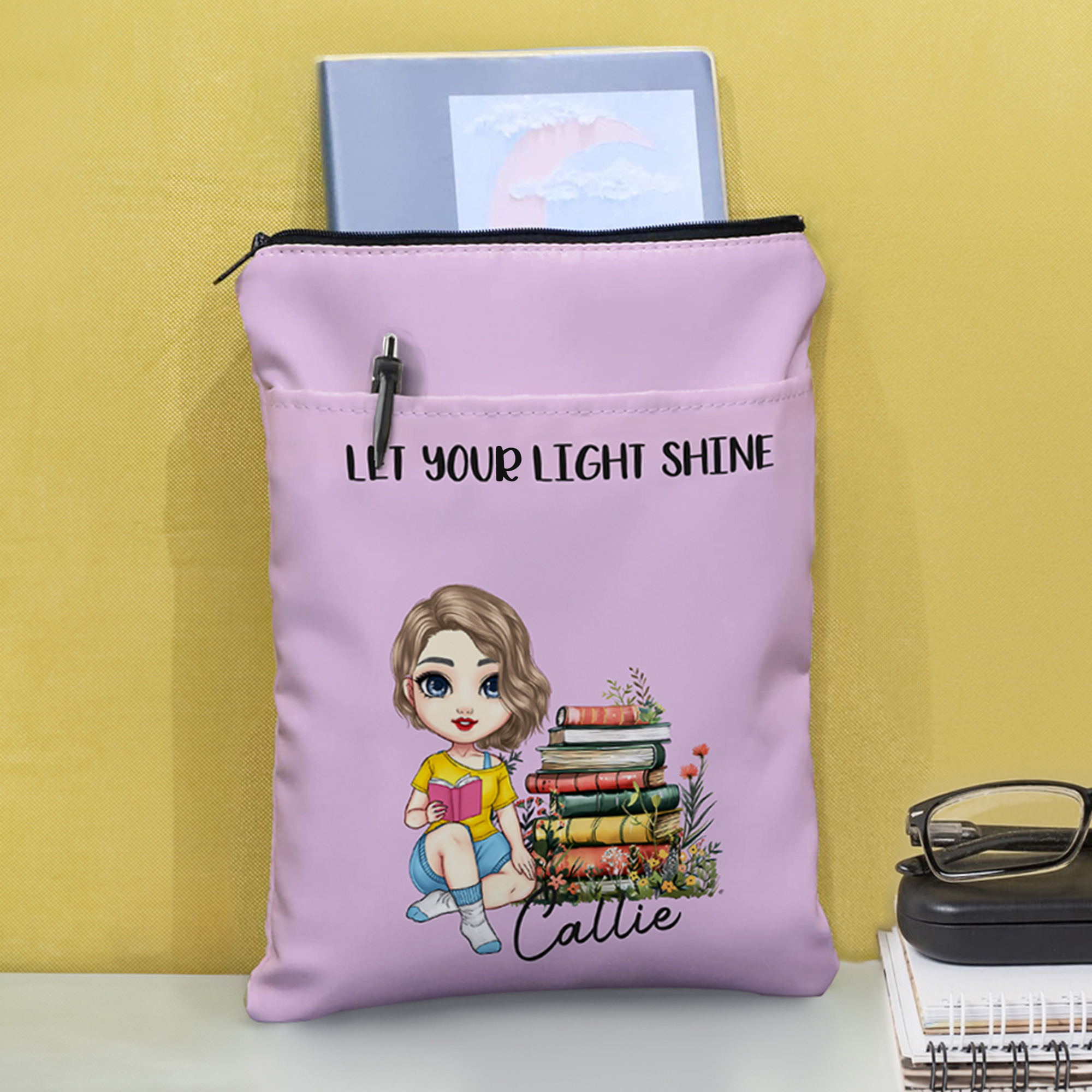 Livre à fleurs personnalisé Couverture de livre avec nom et titre Cadeau d'anniversaire pour un ami rat de bibliothèque