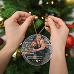 Personalised Music Player Design Photo Acrylic Ornament with Song Title Tree Decor Christmas Gift for Music Lovers Couple Family