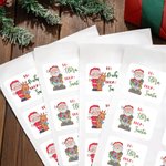 Etichette adesive personalizzate di Babbo Natale con nome Decorazione regalo Bomboniere di Natale per bambini Famiglia Amici