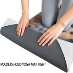 Personalized Pets Photo Yoga Towel with Name Birthday Gift for Fitness Yoga Lovers Women