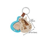 Personalised Guitar-Shaped Magnetic Guitar Pick Holder Keychain with Engraved Name and Guitar Pick Birthday Gift for Guitar Music Lovers
