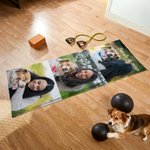 Personalized Pets Photo Yoga Towel with Name Birthday Gift for Fitness Yoga Lovers Women