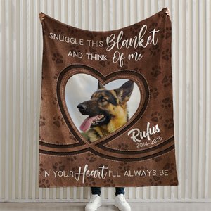 Couverture personnalisée avec photo de coeur multicolore avec nom et date Décoration de la maison Mémorial Sympathie Cadeau pour les propriétaires d'animaux