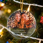 Personalised Music Player Design Photo Acrylic Ornament with Song Title Tree Decor Christmas Gift for Music Lovers Couple Family