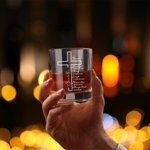 Personalised Cross Positive Bible Verse 10 oz Rock Whiskey Glass with Name Daily Use Birthday Gift for Christians