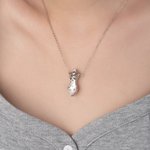 Personalised Human Sculpture Shape Necklace with Text Minimalist Jewellery Anniversary Birthday Christmas Gift for Women Men Art Lovers