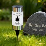 Personalisiertes Sternenkind Solar Grablicht Gartenlicht mit Silhouette Namen Text Grabschmuck Gartendeko Geschenk zum Gedenken an Geliebte Menschen