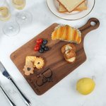 Personalised Engraved Initials Wood Bamboo Reversible Cheese Charcuterie Cutting Board with Grip Made in USA Housewarming Wedding Gift for Couple