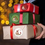 Personalized Christmas Tree Snowman Initial Set of 2 Waterproof Stickers with Name Christmas Party Favors for Kids Family Friends