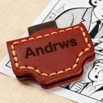 Henkilökohtainen Comic Style Character Nahka kirjanmerkki Clip kynänpidikkeellä ja nimi Päivittäinen käyttö Toimistolahja ystäville Bookwormille