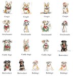 Personalised Watercolor Hand-Drawn Style Dog Christmas Tree Ornament with Name Tree Decor First Christmas Gift for Dog Lover Owner