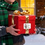 Etichette adesive personalizzate di Babbo Natale con nome Decorazione regalo Bomboniere di Natale per bambini Famiglia Amici