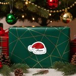 Gepersonaliseerde Leuke Kerstmuts Waterdichte Stickers met Naam Cadeaudecoratie Kerstbedankjes Festivalcadeautjes voor Familie en Vrienden
