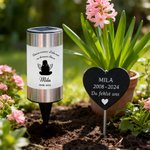 Personalisiertes Sternenkind Solar Grablicht Gartenlicht mit Silhouette Namen Text Grabschmuck Gartendeko Geschenk zum Gedenken an Geliebte Menschen