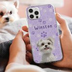 Personalized Cartoon Dog Pet Phone Case for iPhone with Name  Daily Use Anniversary Birthday Gift for Pet Lover Owner