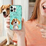 Personalized Cartoon Dog Pet Phone Case for iPhone with Name  Daily Use Anniversary Birthday Gift for Pet Lover Owner