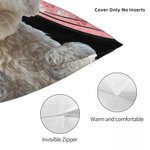 Personalized Paw Print Cute Cartoon Dog Soft Throw Pillow Cover with Name Home Decor Birthday Gift for Dog Owner Pet Lover