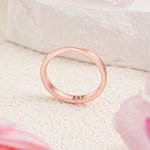 Personalized Mobius Strip Twisted Band Ring with Engraved Name Dainty Jewelry Daily Wear Birthday Anniversary Gift for Couples Newlyweds