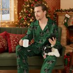 Personalisierte 1-5 Haustier Fotos Multicolor weiche lange Ärmel Pyjama Matching Set mit Namen Geburtstag Weihnachten Geschenk für Kinder Familie