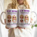 Personalised Cartoon Mother and Daughter Ceramic Coffee Mug with Name Daily Use Birthday Mother's Day Gift for Girls Women